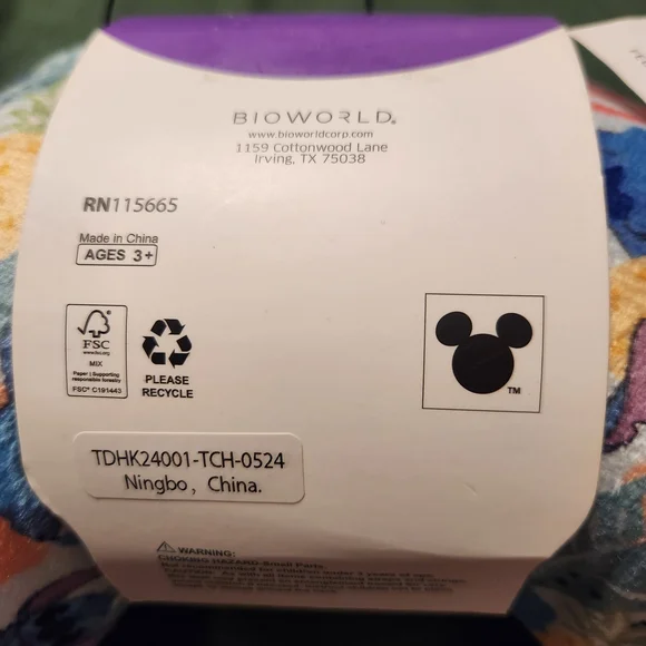 Bioworld Disney Stitch Kids Neck Travel Pillow - Blue and Pink NWT - Picture 3 of 6